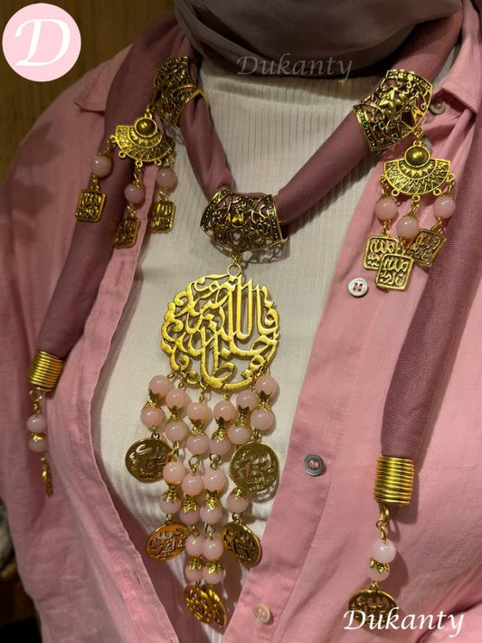 Pink Necklace Scarf