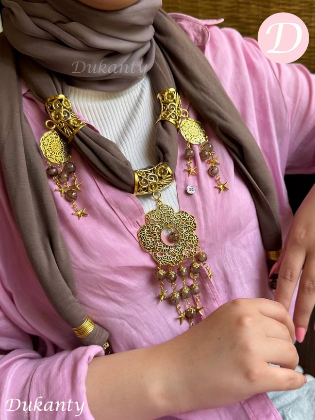 Brown Necklace Scarf