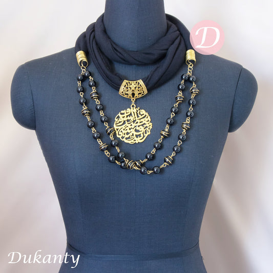 Black Shahrazad Necklace Scarf